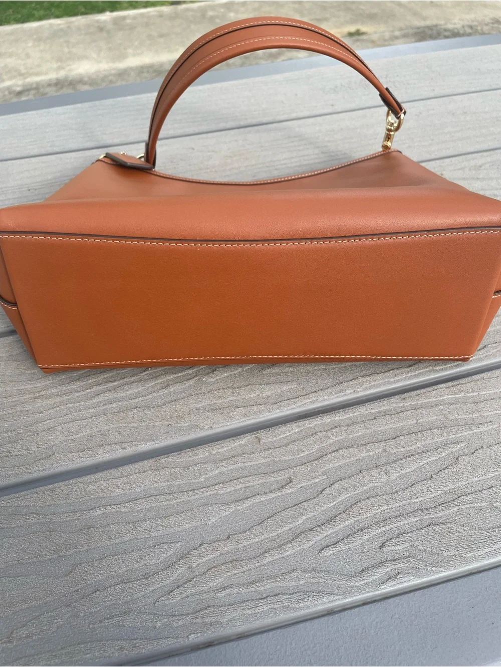 Coach Laurel Tan Leather Shoulder Bag with Gold Hardware